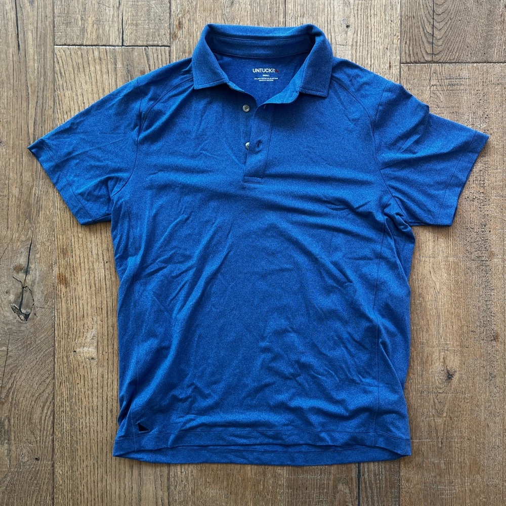 UNTUCkit Men's Performance Blue Polo Shirt